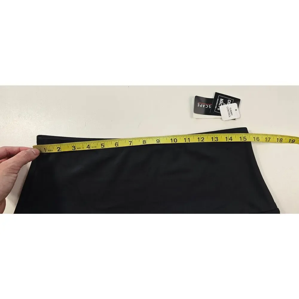 NWT island escapes tummy control black high waist bikini bottom L 16 beach